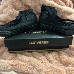 Converse Black High Tops for Youth